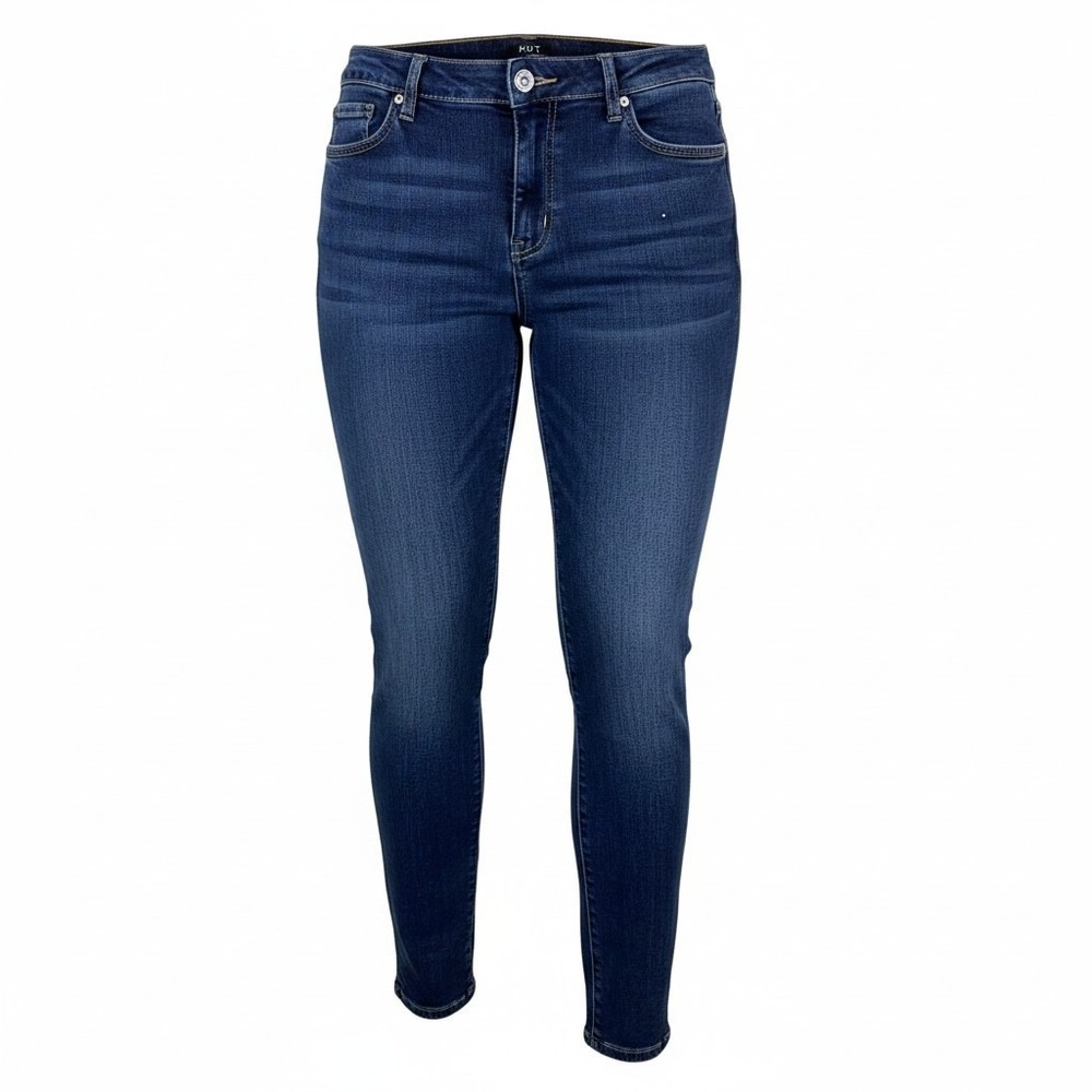 KUT from the Kloth Donna Womens Sparkle Dot Ankle Skinny Jeans Dark Wash Size 18